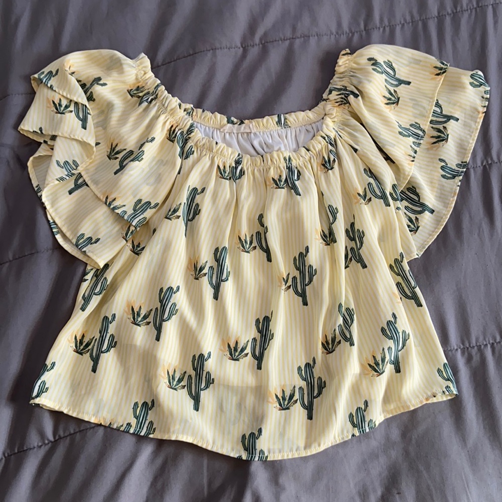 Size Large Off The Shoulder Cactus Top